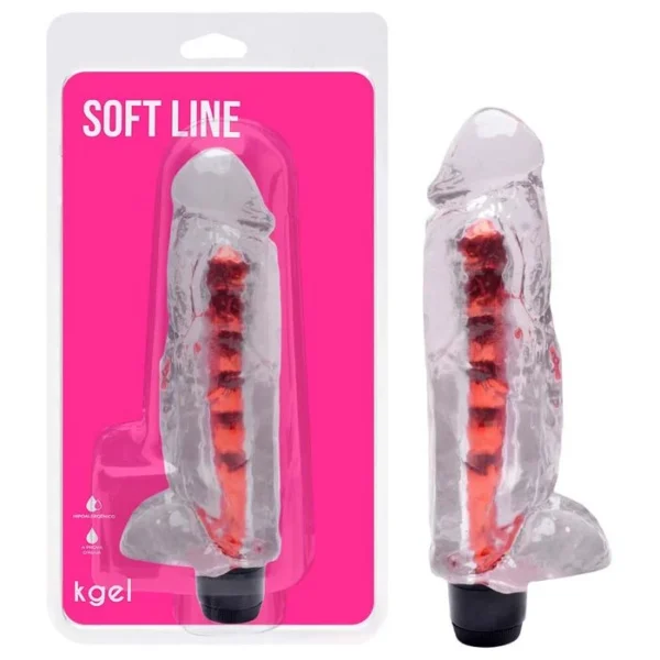 Pênis Vibrador Jelly 18,5 x 4,5cm Multivelocidade Kgel