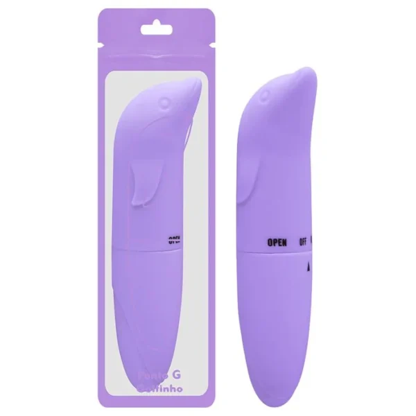 Vibrador Golfinho Toque Aveludado Lilás