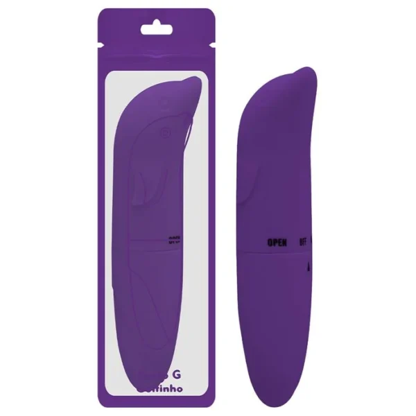 Vibrador Golfinho Toque Aveludado Roxo