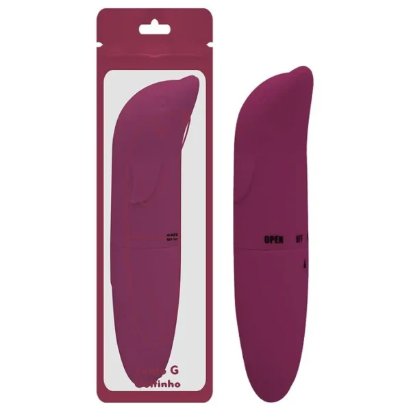 Vibrador Golfinho Toque Aveludado Vinho