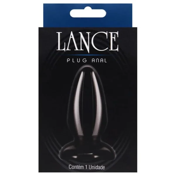 Plug Anal Borracha Maciça Preta 10 X 3,5cm Kgel