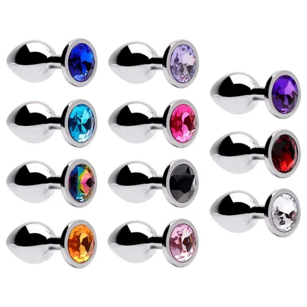 Plug Anal Metal com Pedra M Sensual Love